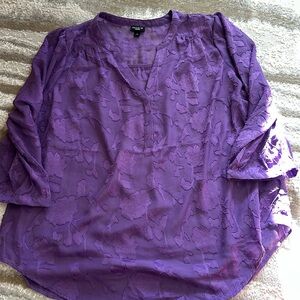 NWOT Torrid Purple ‘Harper’ Blouse Sz 2